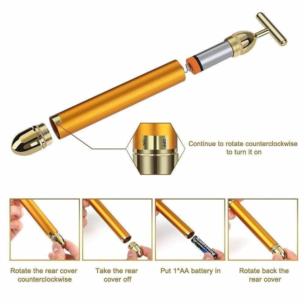 24K Electric Face Massager| Gold Platted